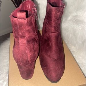 Shein  burgundy boots